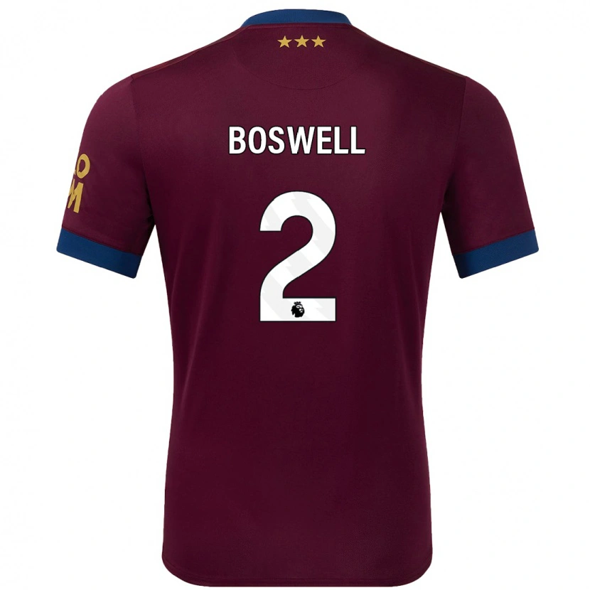 Danxen Kinder Maria Boswell #2 Braun Auswärtstrikot Trikot 2024/25 T-Shirt