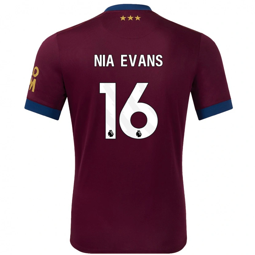 Danxen Kinder Nia Evans #16 Braun Auswärtstrikot Trikot 2024/25 T-Shirt