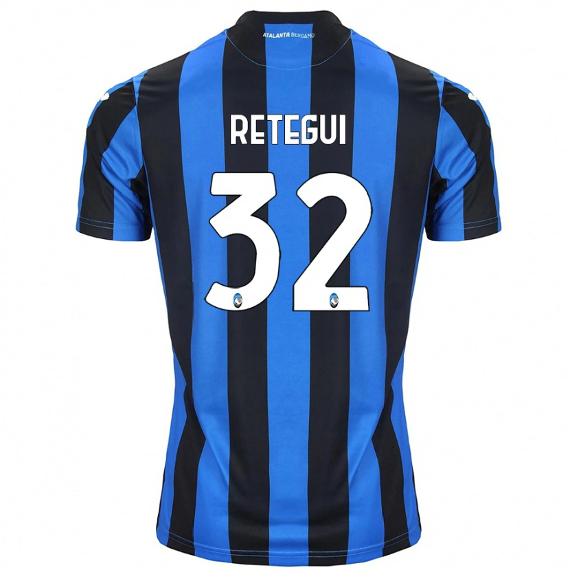 Danxen Herren Mateo Retegui #32 Blau Schwarz Heimtrikot Trikot 2024/25 T-Shirt