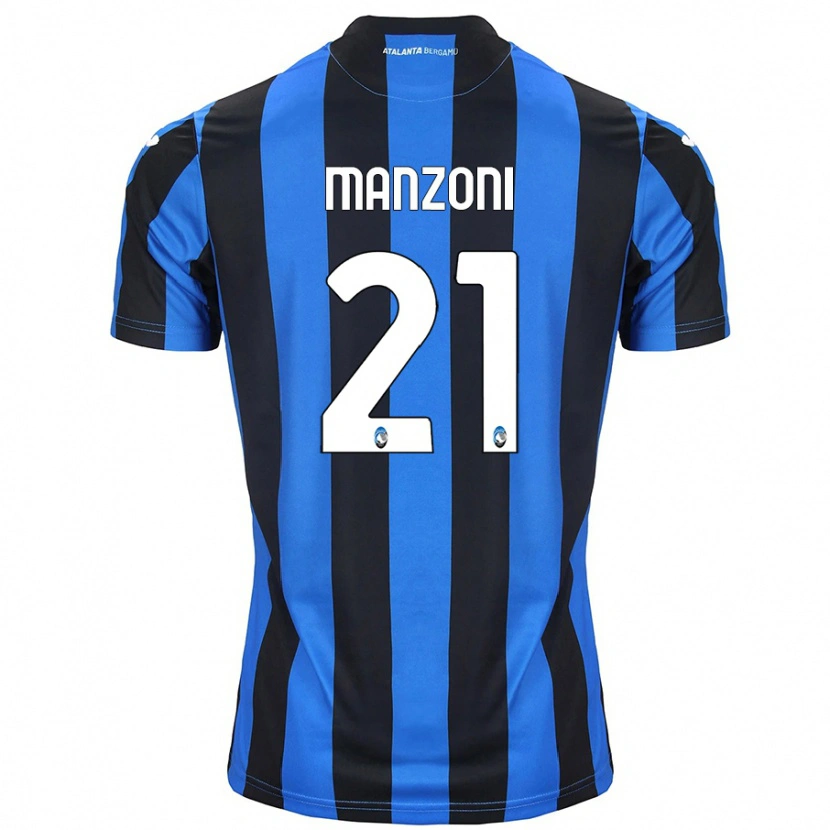Danxen Herren Alberto Manzoni #21 Blau Schwarz Heimtrikot Trikot 2024/25 T-Shirt
