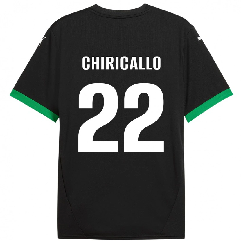 Danxen Herren Giovanni Chiricallo #22 Schwarz Dunkelgrün Heimtrikot Trikot 2024/25 T-Shirt