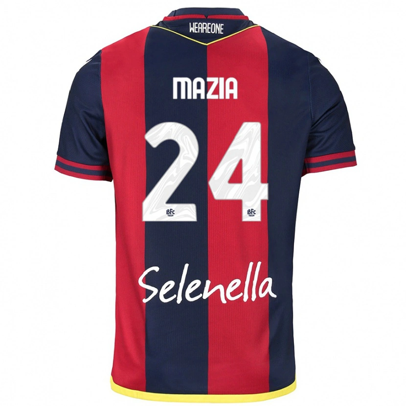 Danxen Herren Andrea Mazia #24 Rot Königsblau Heimtrikot Trikot 2024/25 T-Shirt