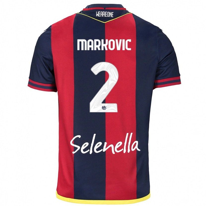 Danxen Herren Petar Markovic #2 Rot Königsblau Heimtrikot Trikot 2024/25 T-Shirt