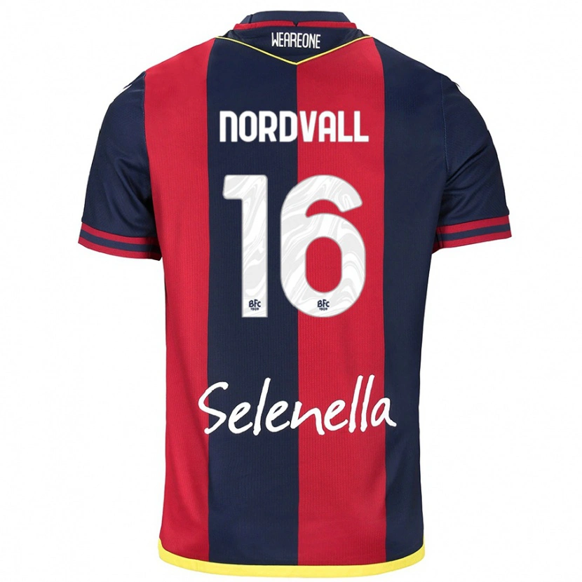 Danxen Herren Ossian Nordvall #16 Rot Königsblau Heimtrikot Trikot 2024/25 T-Shirt