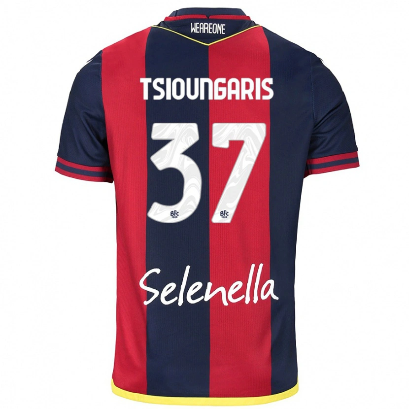 Danxen Herren Theodoros Tsioungaris #37 Rot Königsblau Heimtrikot Trikot 2024/25 T-Shirt
