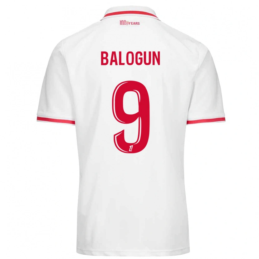 Danxen Herren Folarin Balogun #9 Weiß Rot Heimtrikot Trikot 2024/25 T-Shirt