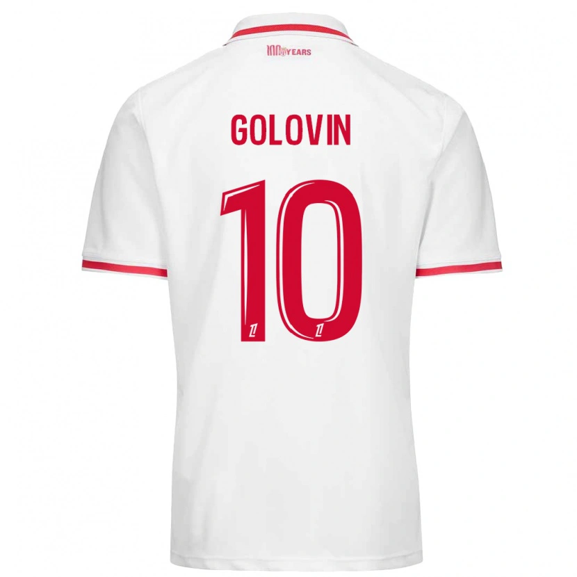 Danxen Herren Aleksandr Golovin #10 Weiß Rot Heimtrikot Trikot 2024/25 T-Shirt