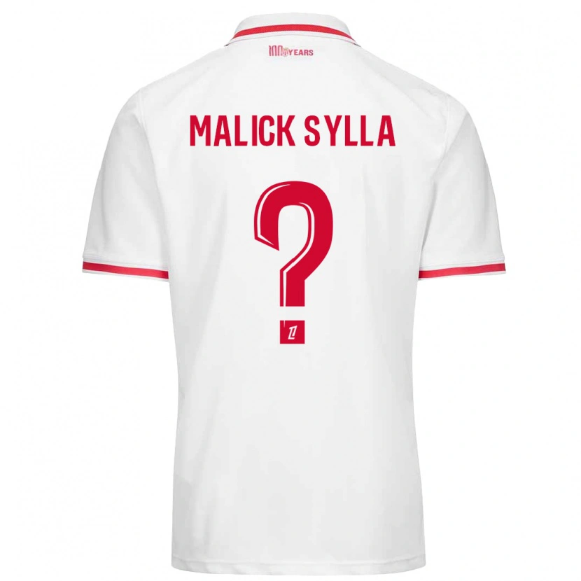 Danxen Herren Malick Sylla #0 Weiß Rot Heimtrikot Trikot 2024/25 T-Shirt