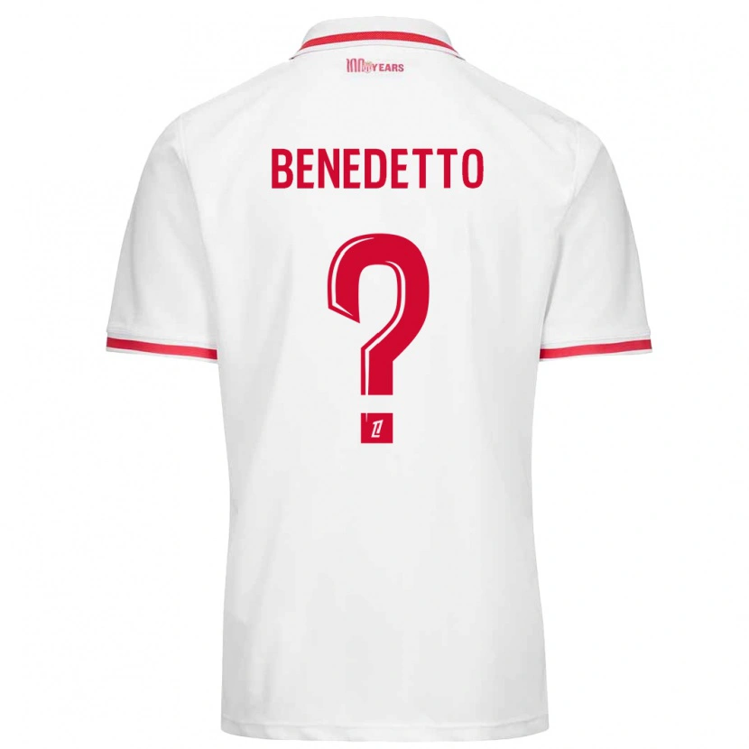 Danxen Herren Antéo Benedetto #0 Weiß Rot Heimtrikot Trikot 2024/25 T-Shirt