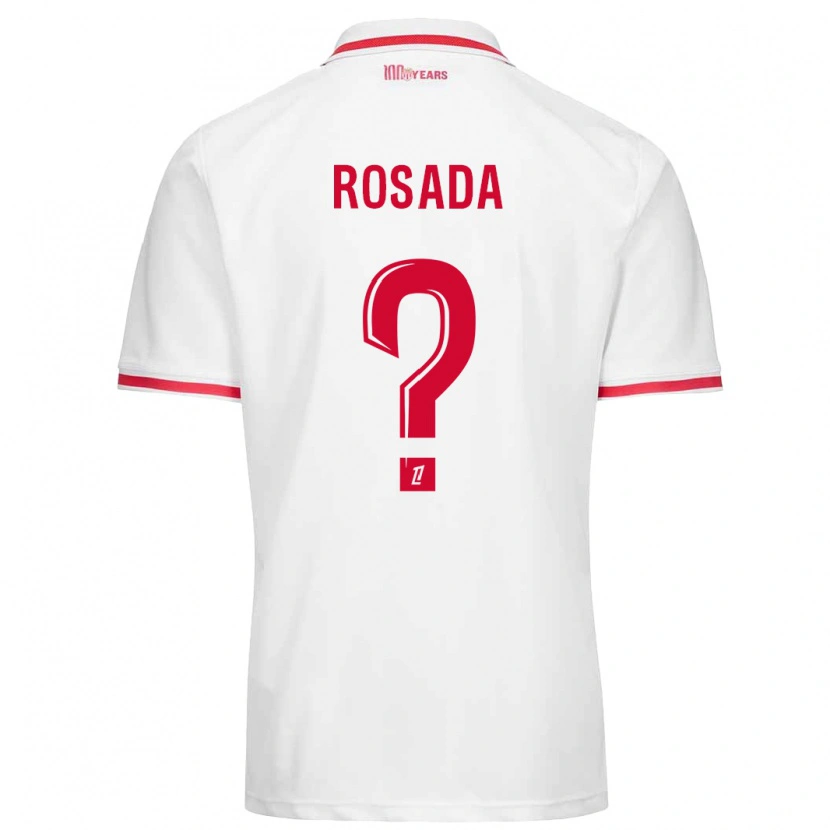 Danxen Herren Riley Rosada #0 Weiß Rot Heimtrikot Trikot 2024/25 T-Shirt