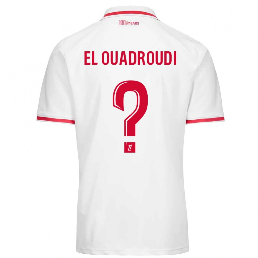 Danxen Herren Imrane El Ouadroudi #0 Weiß Rot Heimtrikot Trikot 2024/25 T-Shirt
