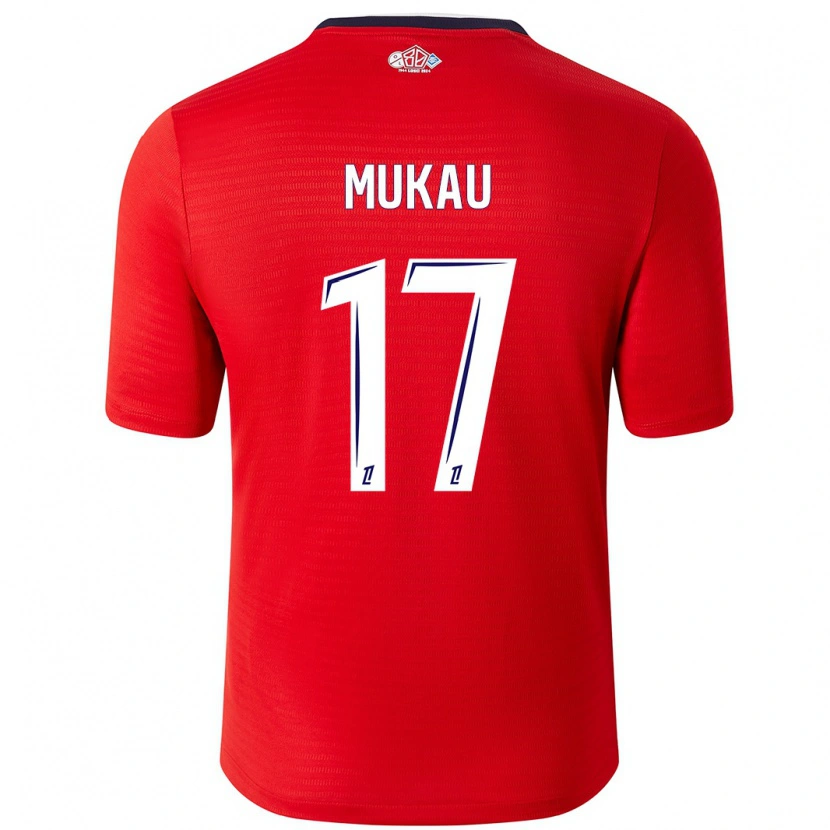 Danxen Herren Ngal'ayel Mukau #17 Rot Weiß Heimtrikot Trikot 2024/25 T-Shirt