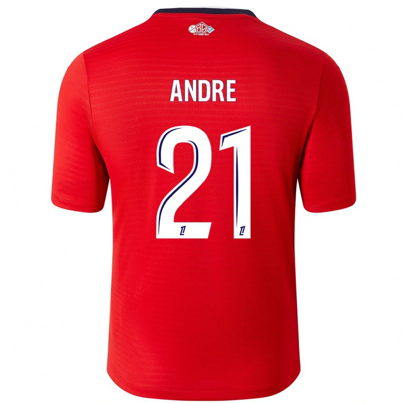Danxen Herren Benjamin André #21 Rot Weiß Heimtrikot Trikot 2024/25 T-Shirt
