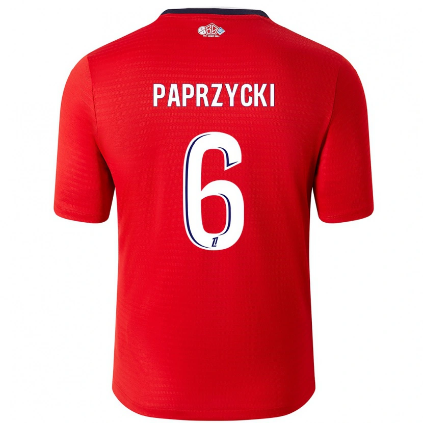 Danxen Herren Aurore Paprzycki #6 Rot Weiß Heimtrikot Trikot 2024/25 T-Shirt