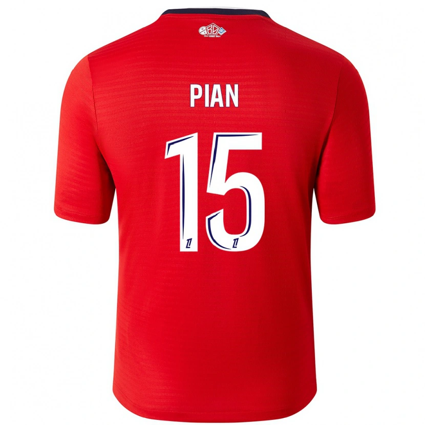 Danxen Herren Julie Pian #15 Rot Weiß Heimtrikot Trikot 2024/25 T-Shirt