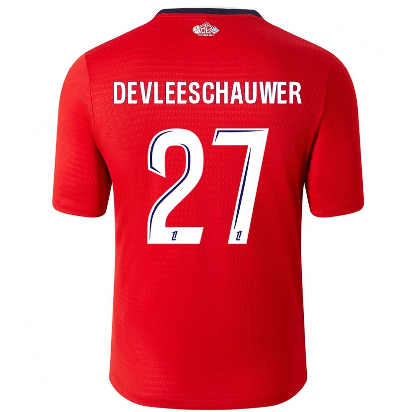 Danxen Herren Gwenaëlle Devleeschauwer #27 Rot Weiß Heimtrikot Trikot 2024/25 T-Shirt