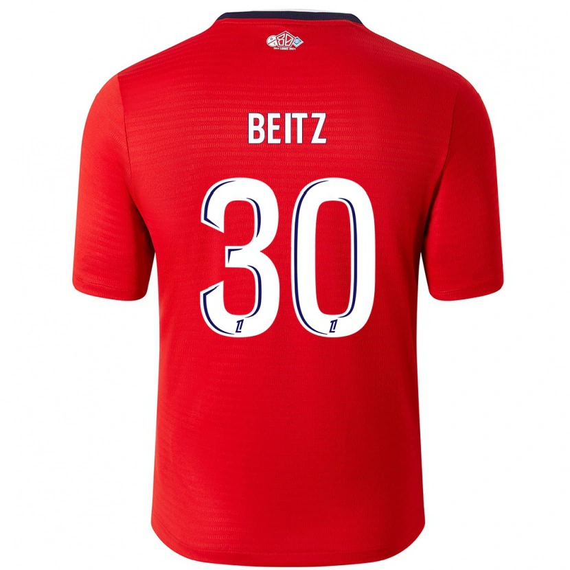 Danxen Herren Taylor Beitz #30 Rot Weiß Heimtrikot Trikot 2024/25 T-Shirt