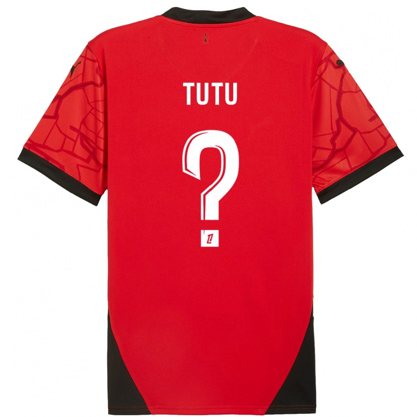 Danxen Herren Gabriel Tutu #0 Rot Schwarz Heimtrikot Trikot 2024/25 T-Shirt