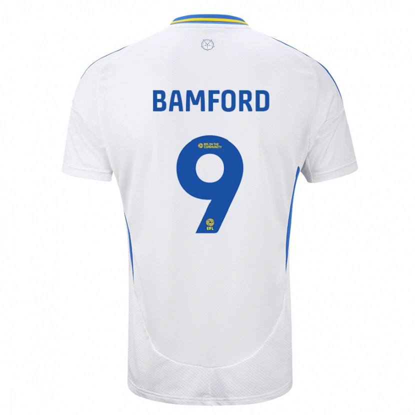 Danxen Herren Patrick Bamford #9 Weiß Blau Heimtrikot Trikot 2024/25 T-Shirt