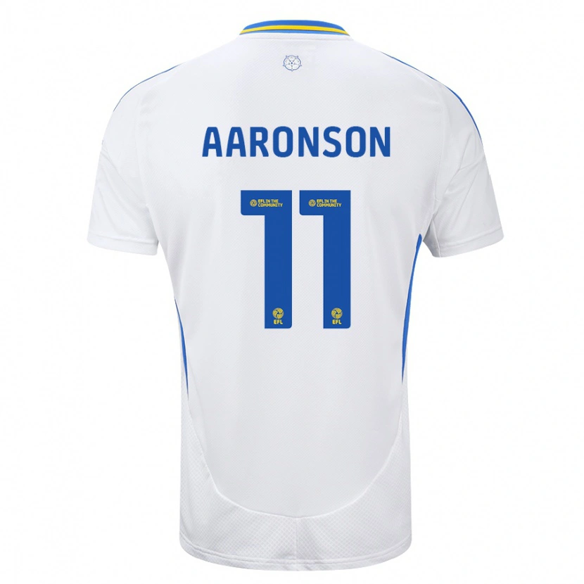 Danxen Herren Brenden Aaronson #11 Weiß Blau Heimtrikot Trikot 2024/25 T-Shirt