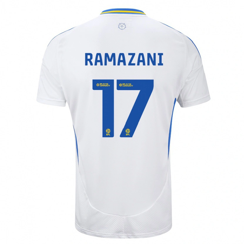 Danxen Herren Largie Ramazani #17 Weiß Blau Heimtrikot Trikot 2024/25 T-Shirt