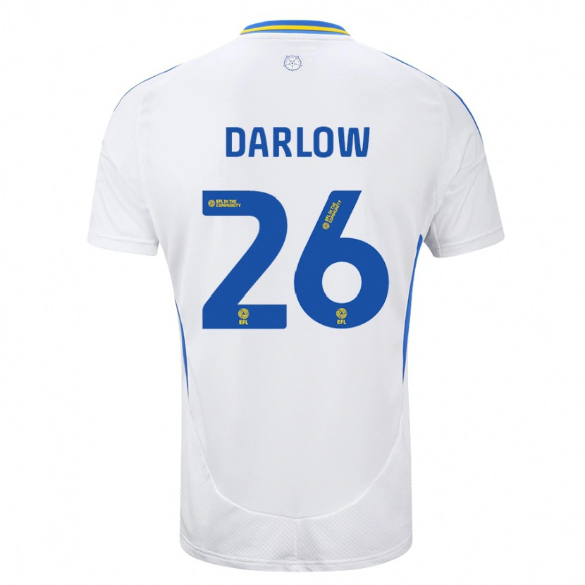 Danxen Herren Karl Darlow #26 Weiß Blau Heimtrikot Trikot 2024/25 T-Shirt