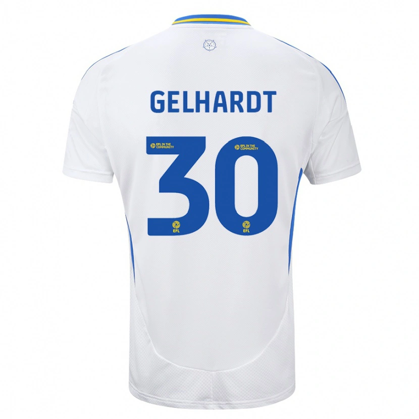 Danxen Herren Joe Gelhardt #30 Weiß Blau Heimtrikot Trikot 2024/25 T-Shirt