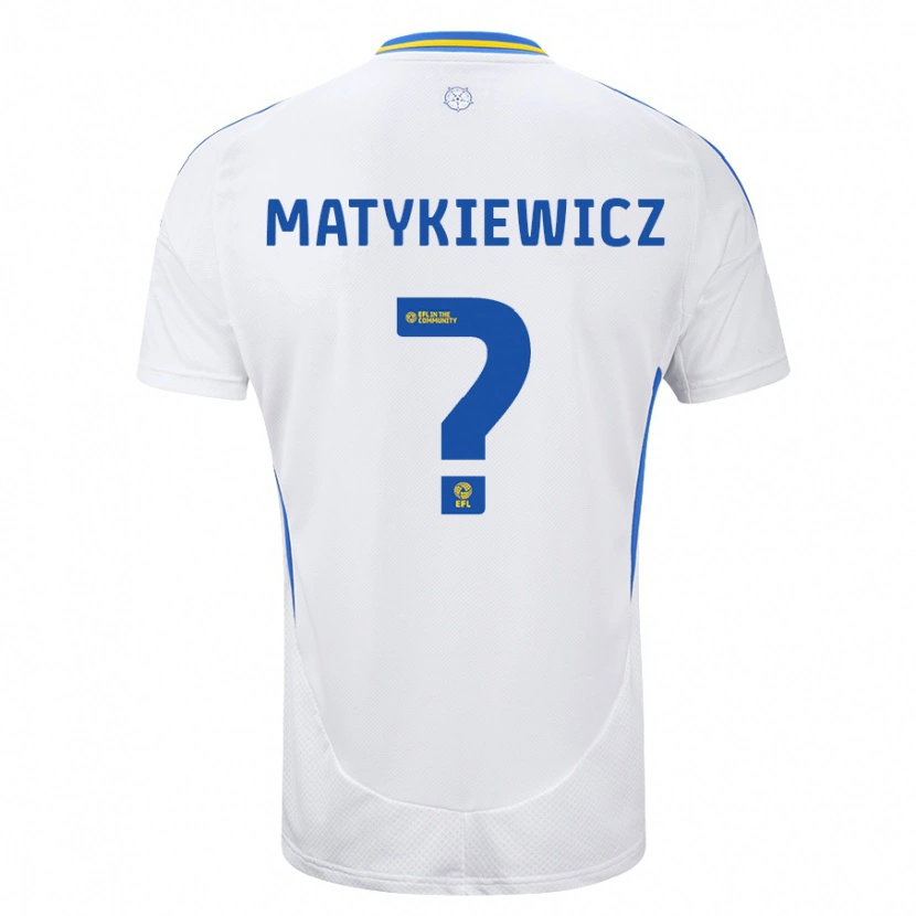 Danxen Herren Luke Matykiewicz #0 Weiß Blau Heimtrikot Trikot 2024/25 T-Shirt