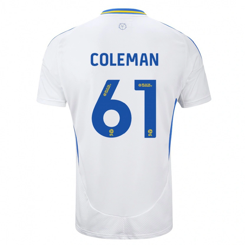 Danxen Herren Cian Coleman #61 Weiß Blau Heimtrikot Trikot 2024/25 T-Shirt