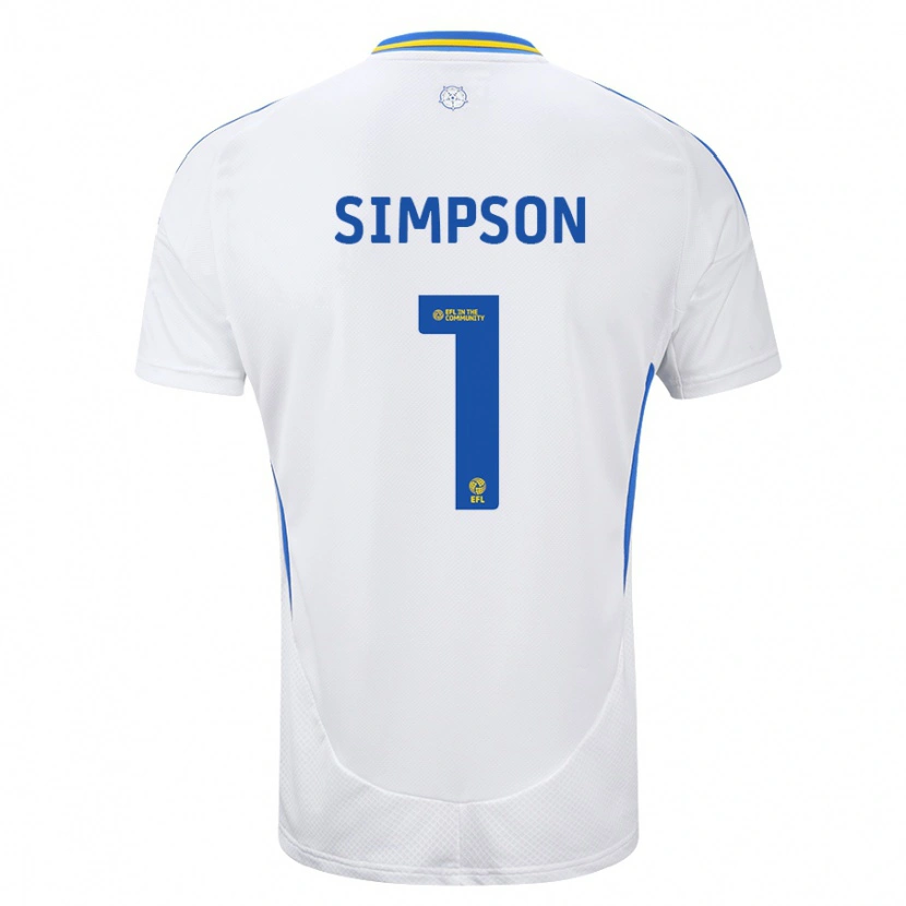 Danxen Herren Carrie Simpson #1 Weiß Blau Heimtrikot Trikot 2024/25 T-Shirt