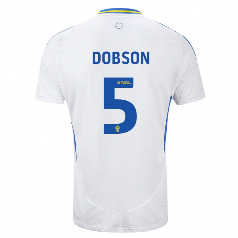Danxen Herren Ellie Dobson #5 Weiß Blau Heimtrikot Trikot 2024/25 T-Shirt