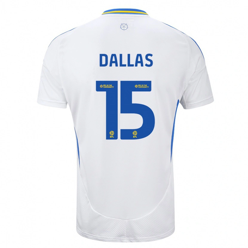Danxen Herren Stuart Dallas #15 Weiß Blau Heimtrikot Trikot 2024/25 T-Shirt