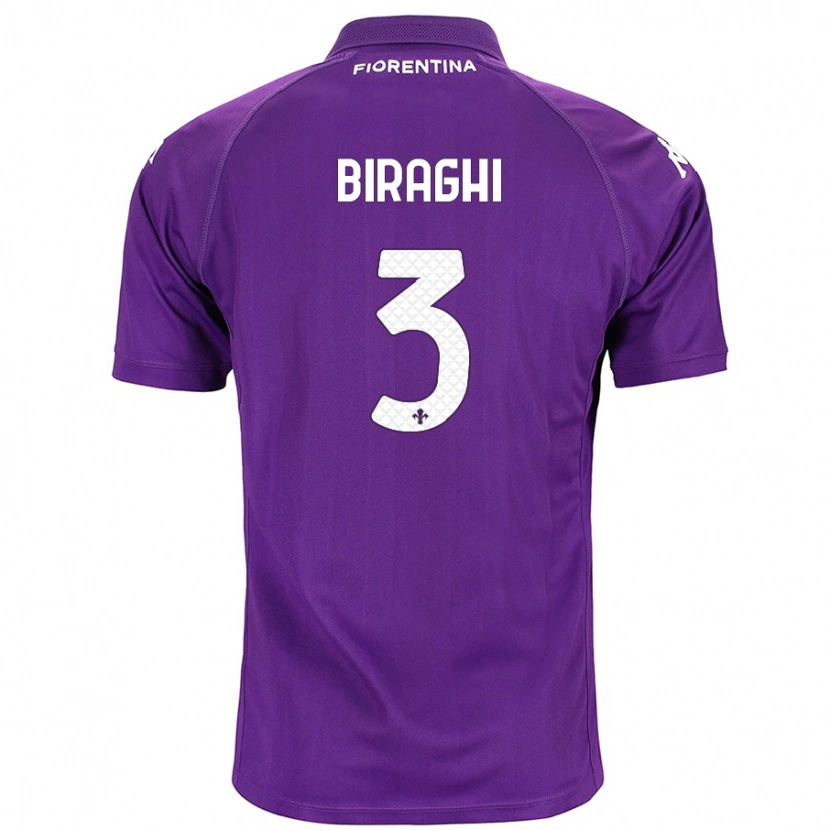 Danxen Herren Cristiano Biraghi #3 Violett Heimtrikot Trikot 2024/25 T-Shirt