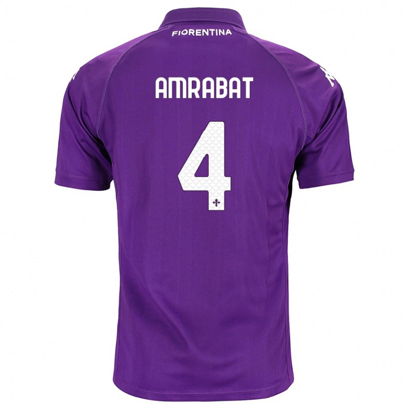 Danxen Herren Sofyan Amrabat #4 Violett Heimtrikot Trikot 2024/25 T-Shirt