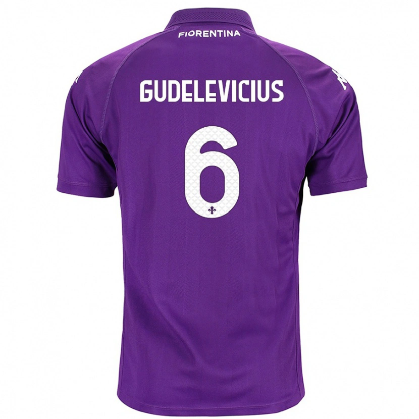Danxen Herren Ernestas Gudelevicius #6 Violett Heimtrikot Trikot 2024/25 T-Shirt