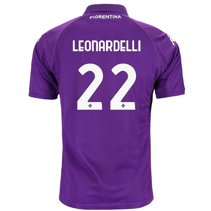 Danxen Herren Pietro Leonardelli #22 Violett Heimtrikot Trikot 2024/25 T-Shirt