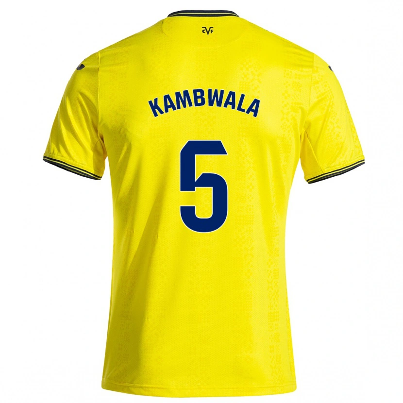 Danxen Herren Willy Kambwala #5 Gelb Schwarz Heimtrikot Trikot 2024/25 T-Shirt