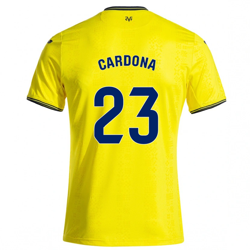 Danxen Herren Sergi Cardona #23 Gelb Schwarz Heimtrikot Trikot 2024/25 T-Shirt