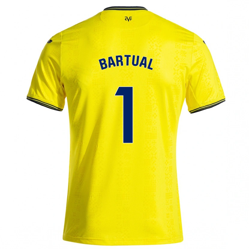 Danxen Herren Kike Bartual #1 Gelb Schwarz Heimtrikot Trikot 2024/25 T-Shirt