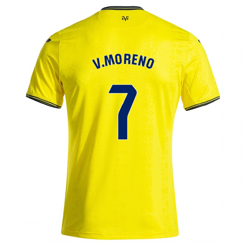 Danxen Herren Víctor Moreno #7 Gelb Schwarz Heimtrikot Trikot 2024/25 T-Shirt