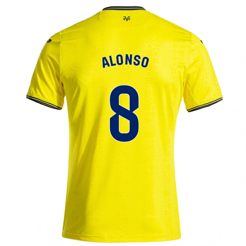 Danxen Herren Rodri Alonso #8 Gelb Schwarz Heimtrikot Trikot 2024/25 T-Shirt