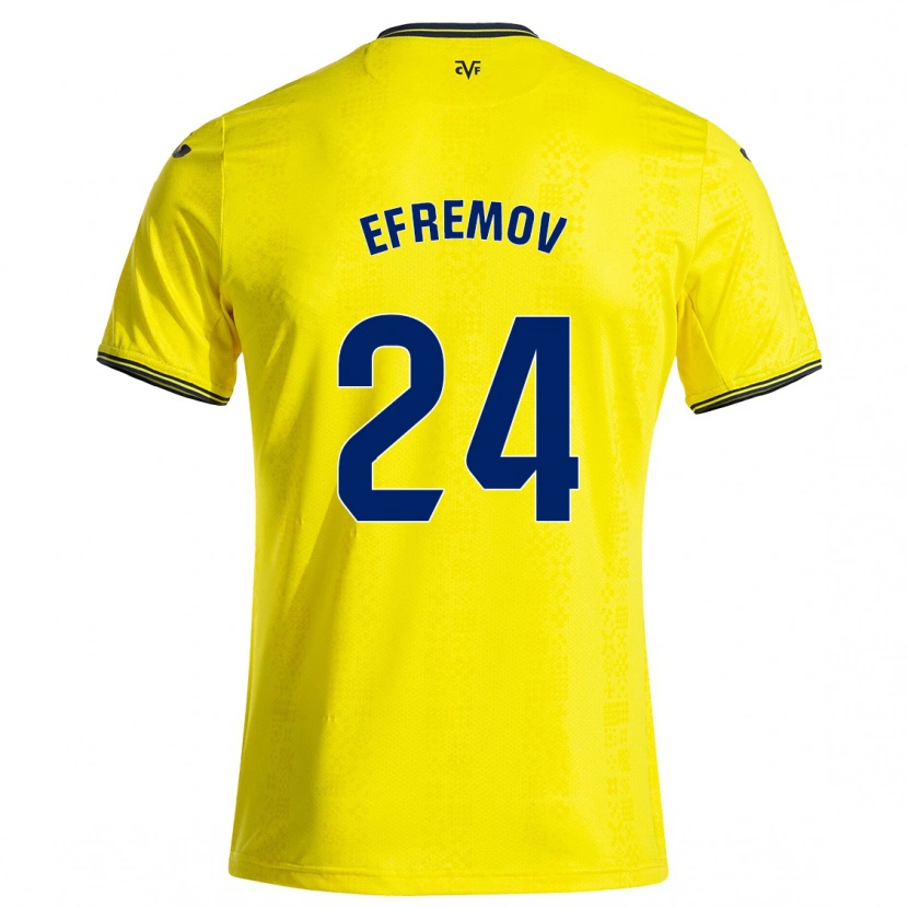 Danxen Herren Anton Efremov #24 Gelb Schwarz Heimtrikot Trikot 2024/25 T-Shirt