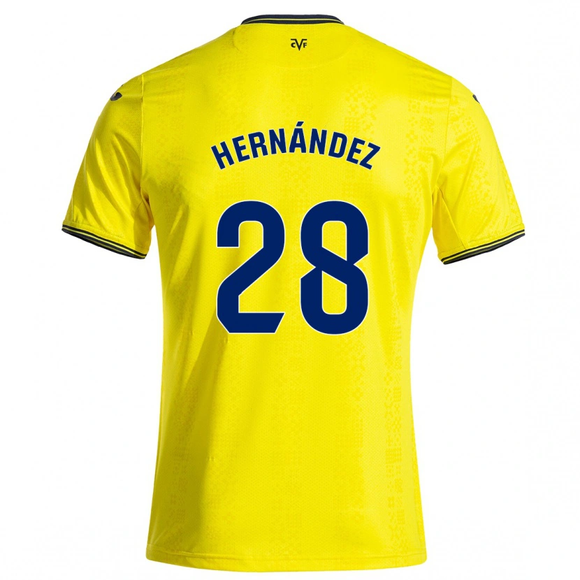 Danxen Herren Gerard Hernández #28 Gelb Schwarz Heimtrikot Trikot 2024/25 T-Shirt