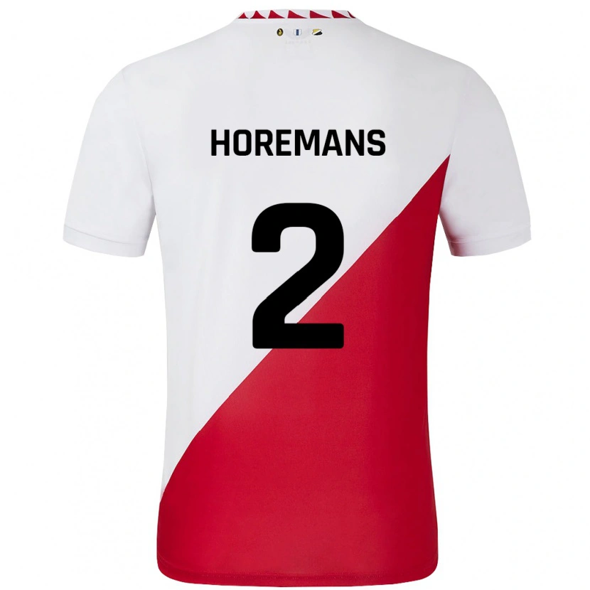 Danxen Herren Siebe Horemans #2 Weiß Rot Heimtrikot Trikot 2024/25 T-Shirt