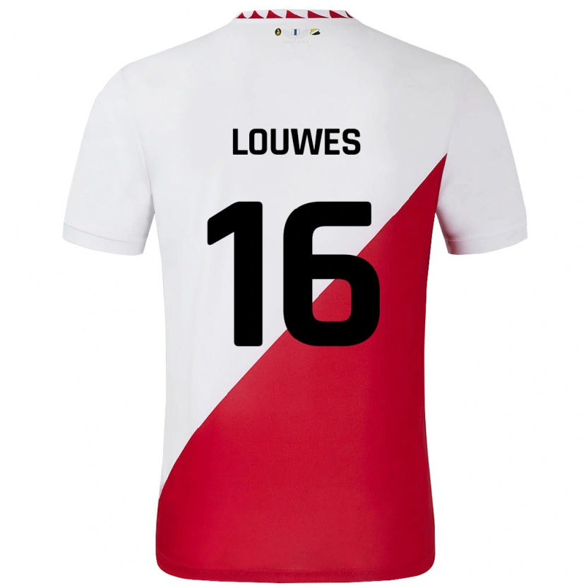 Danxen Herren Puck Louwes #16 Weiß Rot Heimtrikot Trikot 2024/25 T-Shirt