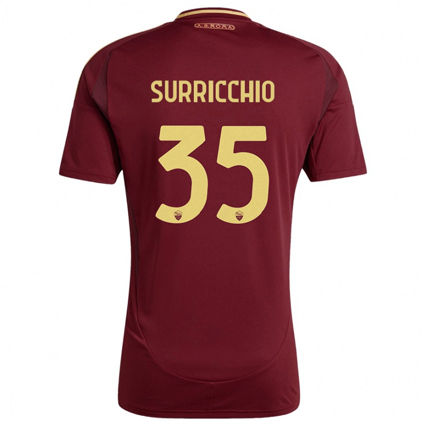 Danxen Herren Jacopo Surricchio #35 Rot Braun Gold Heimtrikot Trikot 2024/25 T-Shirt