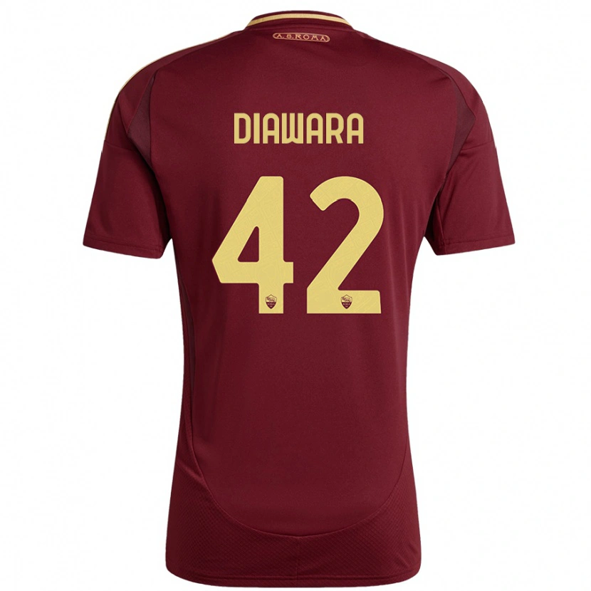 Danxen Herren Amadou Diawara #42 Rot Braun Gold Heimtrikot Trikot 2024/25 T-Shirt