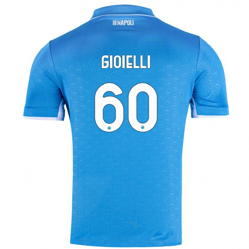 Danxen Herren Francesco Gioielli #60 Himmelblau Heimtrikot Trikot 2024/25 T-Shirt