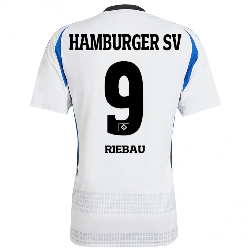 Danxen Herren Henry Riebau #9 Weiß Blau Heimtrikot Trikot 2024/25 T-Shirt