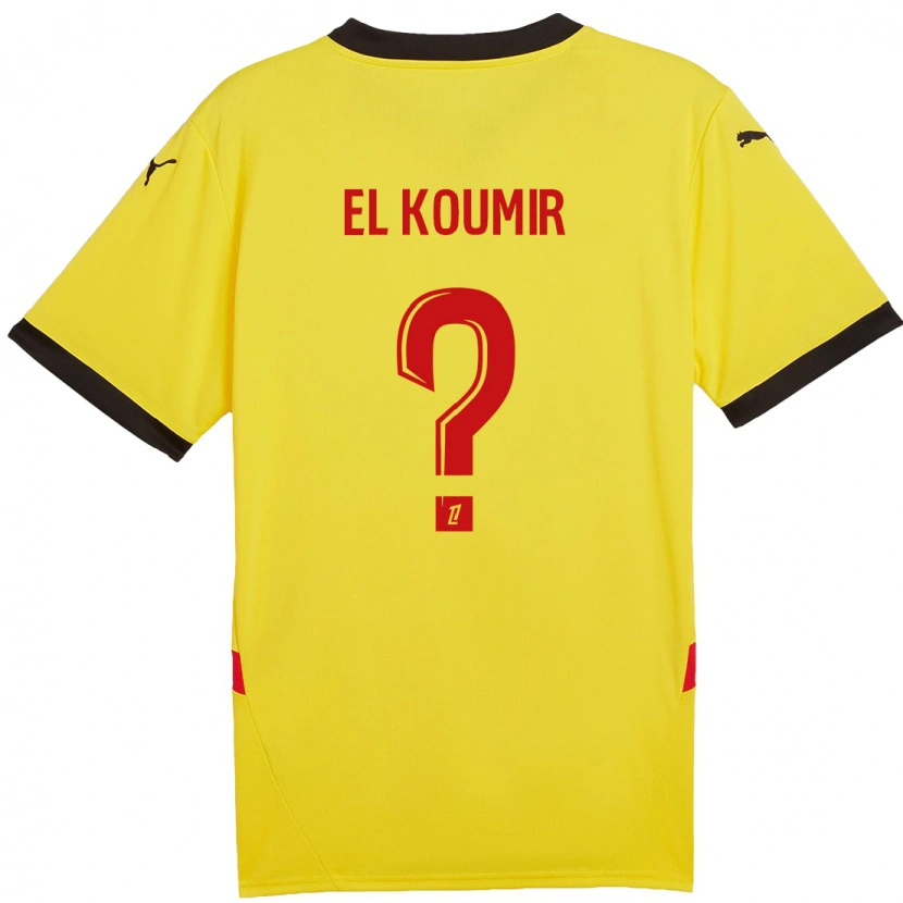 Danxen Herren Kaïna El Koumir #0 Gelb Rot Heimtrikot Trikot 2024/25 T-Shirt